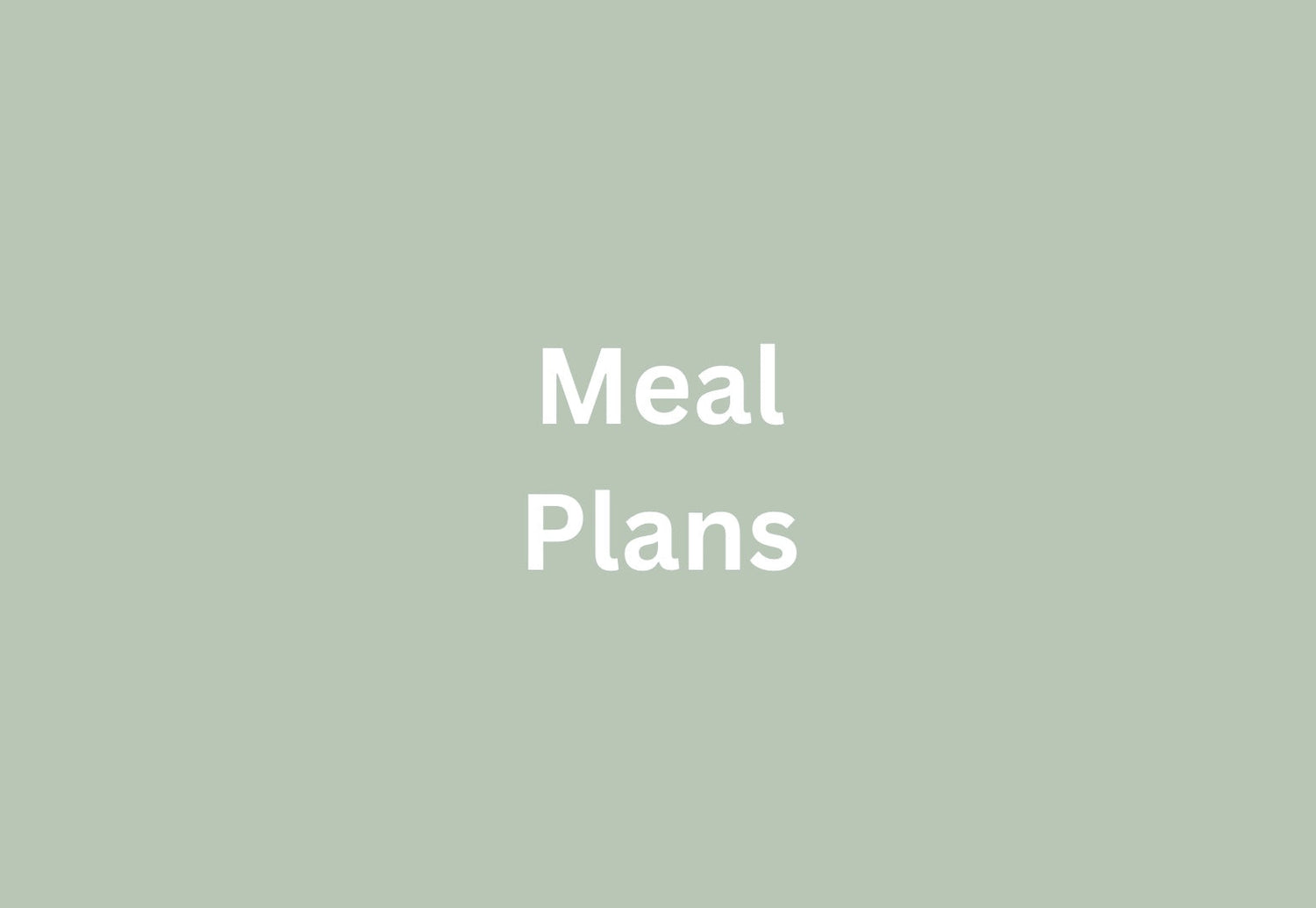 Meal Plans